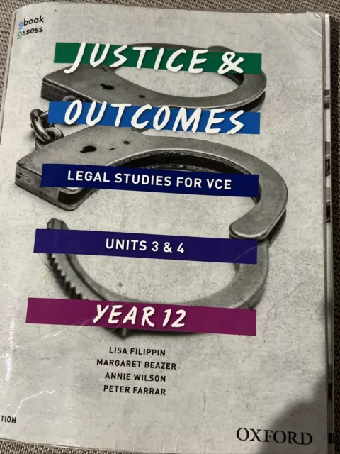 Justice and Outcomes VCE Legal Studies Unit 3&4 Student book + obook assess...