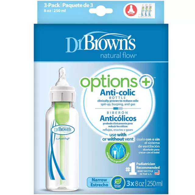 Dr Browns Options Anti-Colic With Level 1 Teat Narrow Neck Feeding Bottle 250...