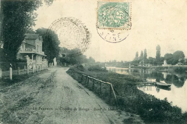 Carte LE PERREUX SUR MARNE Chemin de Halage Bord de Marne