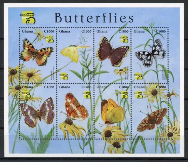 [G80.008] Ghana 1999 : Butterflies - Good Very Fine MNH Sheet