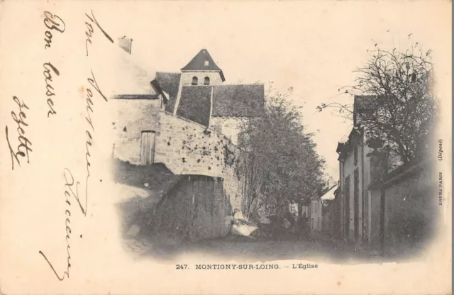 Cpa 77 Montigny Sur Loing Eglise