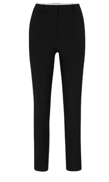 Boss by Hugo Boss NWT Tilunah Wool $248 Black Womens Size 0 Straight Dress Pants