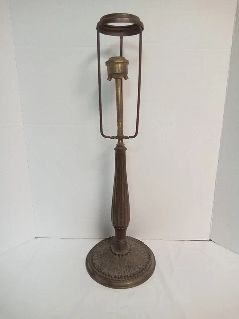 Antique Slag Glass Lampshade Edwardian Style Lamp
