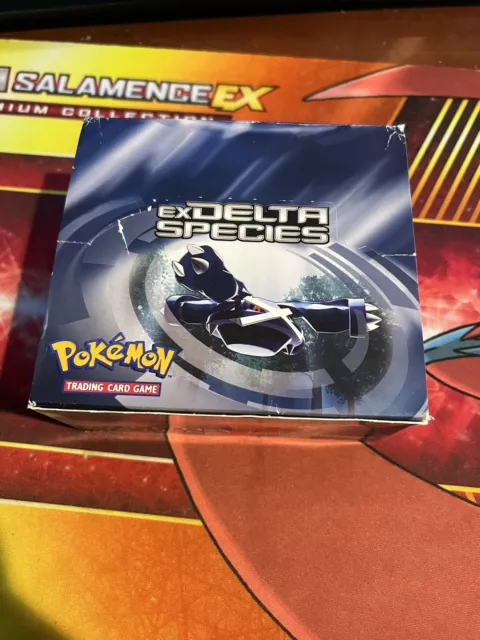 Pokemon Ex Delta Species EMPTY Booster Box Opened No Cards