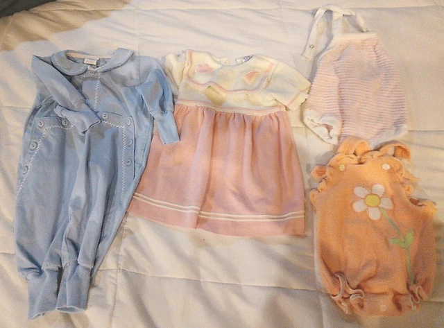 Vintage Baby Boy Girl Clothes Carters Mostly knit Resell Lot  70’s 80’s