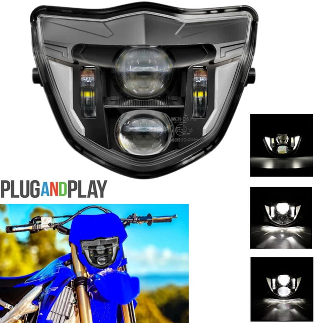 LED Headlight High Low Beam DRL Plug and Play for Yamaha WR250F WR450F 2014-2023