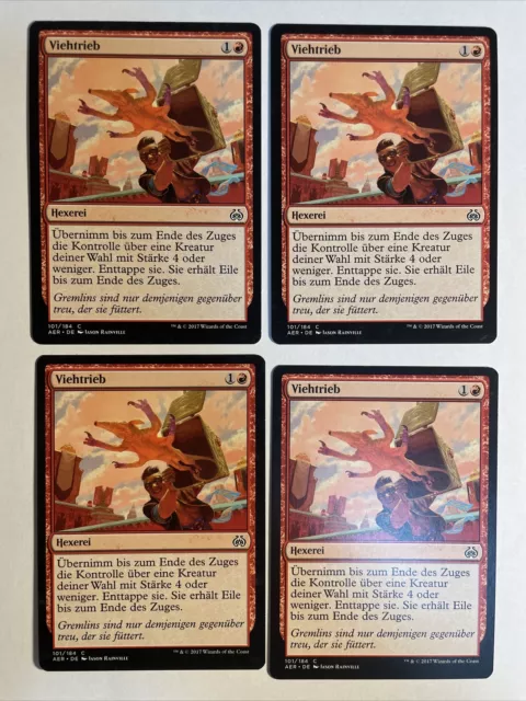 4x Mtg Aether Revolt Viehtrieb NM Magic Karte Magic The Gathering