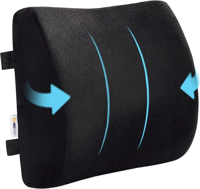 Comfortable Lumbar Support Pillow for Office Chair, Memory Foam Back Support Pil