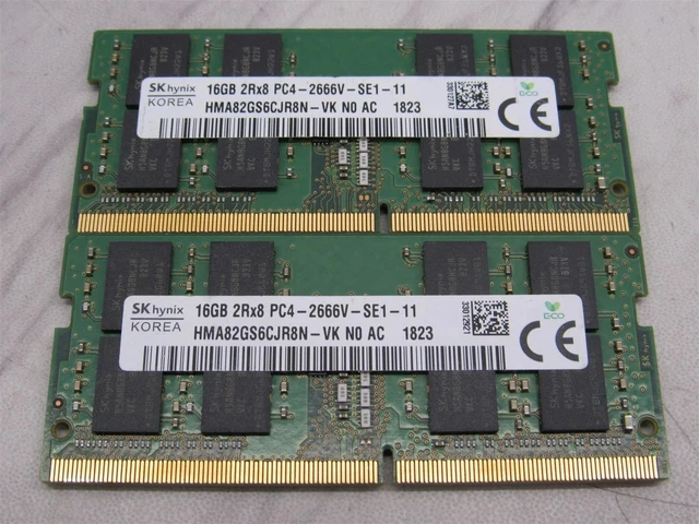 MICRON 32GB DDR4-2666V Kit 2x16GB soDIMM Mac Windows Laptop