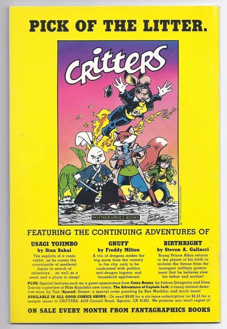 Albedo Anthropomorphics #7 Thoughts & Images 1986 Rare Critters Usagi Yojimbo 2