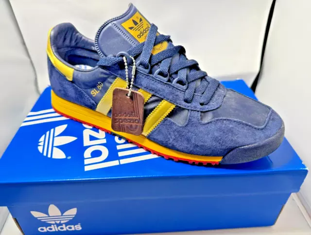 ADIDAS ORIGINALS SPZL Spezial SL80 Gold Blue Sneakers Trainers UK9 Brand NEW 125.04 PicClick UK