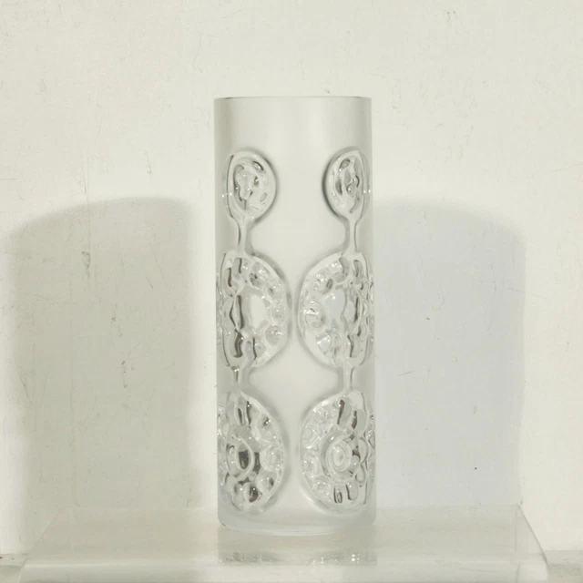 Peill & Putzler - Large Space Age Polished Molded Glass Vase 1970s Germany Peill & Putzler - Large Space Age Polished Molded Glass Vase 1970s Germany