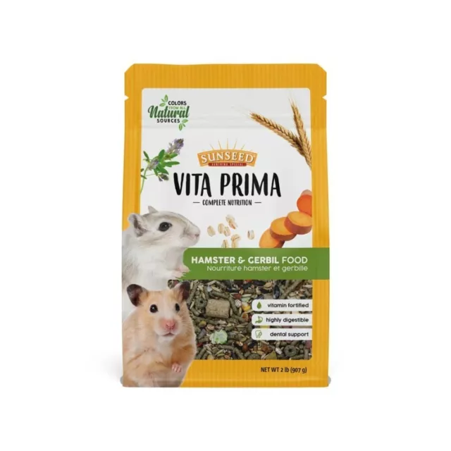 Sunseed Vita Prima Complete Nutrition Hamster & Gerbil Food 2 lb