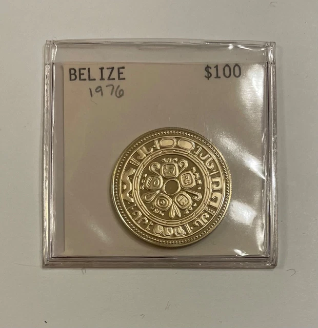 1976 Belize PR $100 Gold Coin