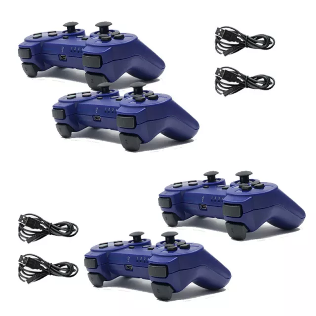 20× 1× Wireless Bluetooth Video Game Controller For Sony PS3 Playstation 3 -Blue