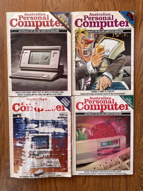 Australian Personal Computer October 1989-1991 x4 Bundle APC