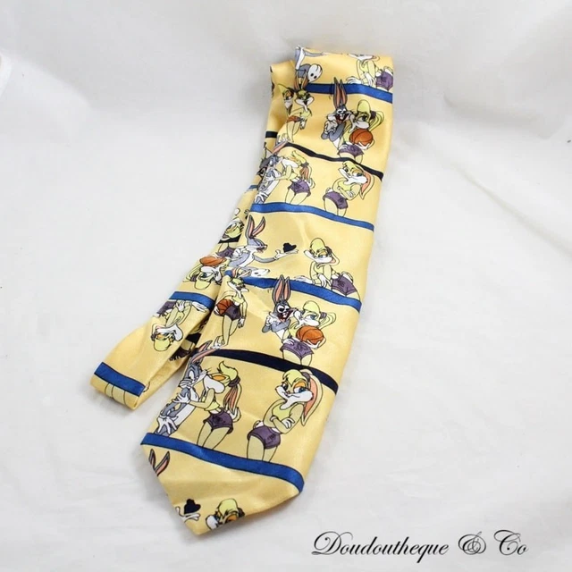 Cravate Looney Tunes - Bugs Bunny, Grosminet Et Marvin Le Martien - Bleu - Occasion