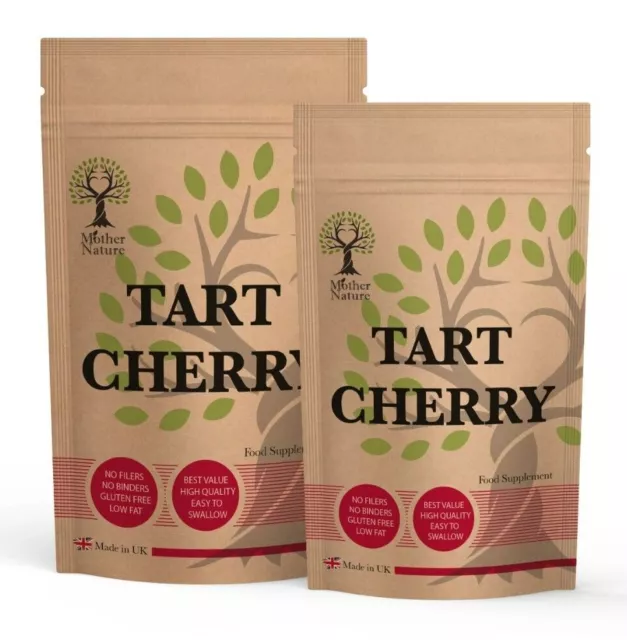 TART CHERRY 600mg Capsules High Strength Natural Montmorency Cherry Supplement