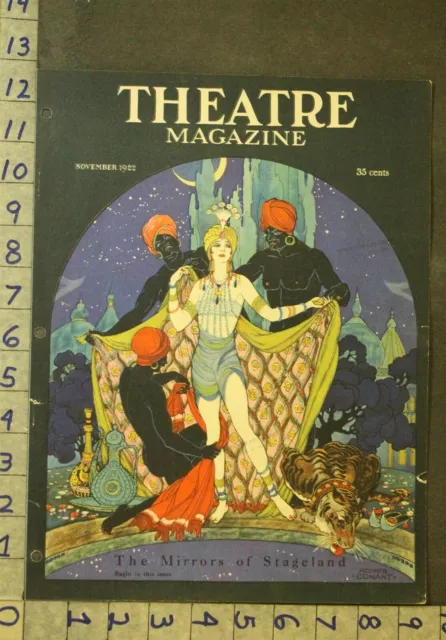 1922 Homer Conant Mirror Stageland Theatre India Illus Art Deco Cover Cov1499