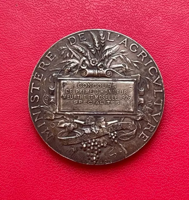 Médaille argent Ministère de l'agriculture. Concours de prime d'honneur 1926