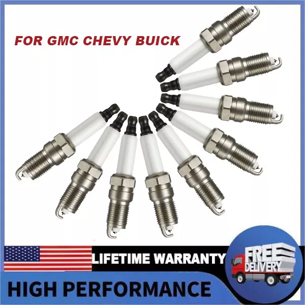 8PCS Platinum Spark Plugs For GMC Sierra Chevy Silverado 19299585 41-962 CarBole