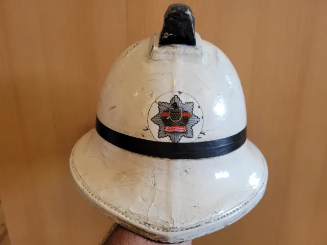 England Feuerwehr Helm West Midlands County Fire Service Helmet 1978