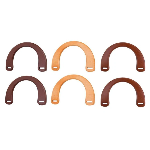 2x Holztasche Griffe Handtasche Griffe - Zum Selbermachen Tasche Herstellung Zubehör