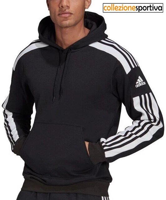 FELPA UOMO/DONNA ADIDAS SQUADRA 21 HOOD TRAINING- GT6634 col. nero/bianco