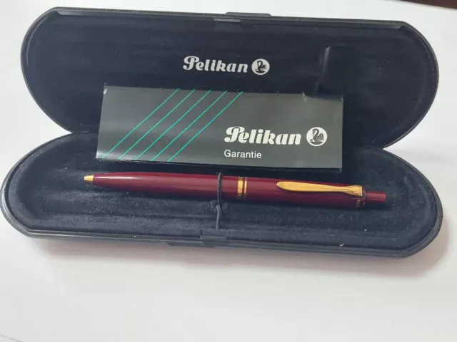 Vintage Pelikan M250/K250 Burgundy Ballpoint Pen West Germany with Case