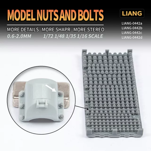 Model Nuts And Bolts 0.6-2.0MM 1/72 1/48 1/35 1/16 Scale Model Accessories Part