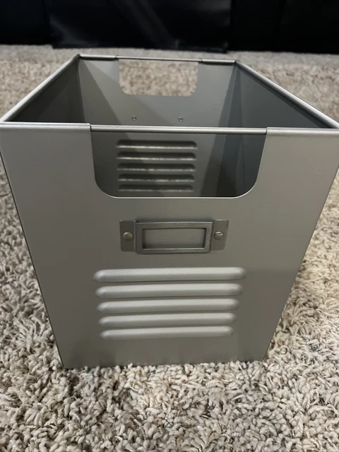 Pottery Barn PB Teen Metal Locker Storage Bin ~ Silver. Pottery Barn PB Teen Metal Locker Storage Bin ~ Silver.