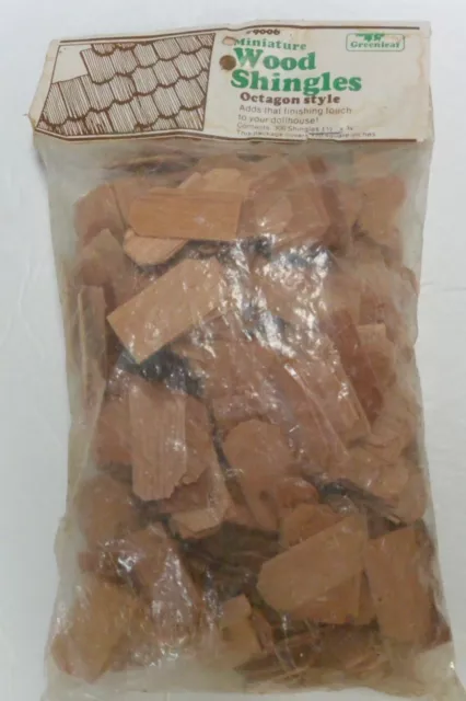 Dollhouse Miniature Greenleaf Octagonal Wood Shingles #9006 Sealed