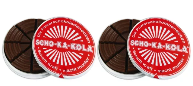 Dark Chocolate SCHO-KA-KOLA with natural Caffeine from Cocoa, Cola-Nut-Powder...