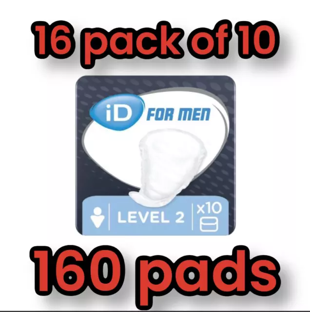 iD Expert für Männer Level 2 Inkontinenz-Pads - 16er-Pack - saugfähig und diskret