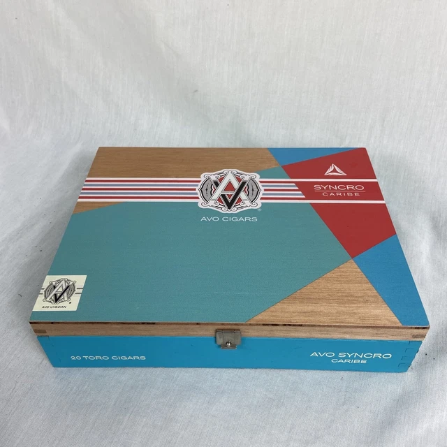 Cigar Box AVO SYNCRO Caribe Toro EMPTY Wooden Storage Stash Box