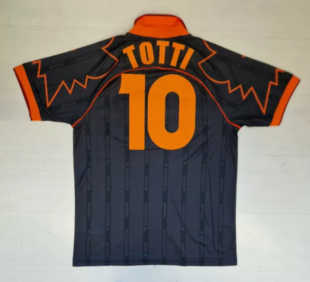 4800/319 Kappa As Roma Trikot Wettspiel Third 1999/2000 Totti 10 T-Shirt