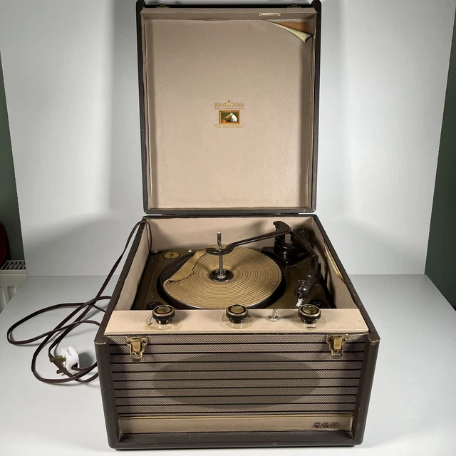 HMV HIS MASTERS Voice Mono Portable Record Player RC120 Not Working