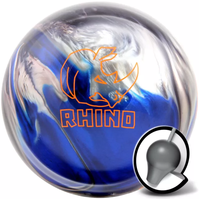 Bowling Ball Brunswick Rhino Black Blue Silver Pearl