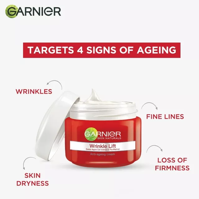 Garnier Piel Naturals, Anti-edad Crema, Hidratante, Formando & Suavizante 40g 3