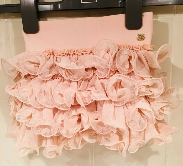 Gonna tutù bambina età 12 mesi 74-84 di design microbo stratificato rosa pesca