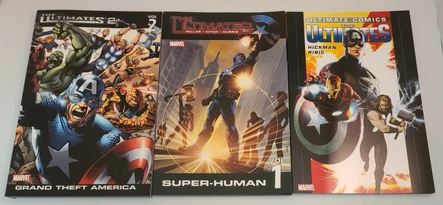 Lot of 3 Marvel Trade Paperbacks ~ The Ultimates 2 ~ Ultimate Comics ~TPB ~ NEW