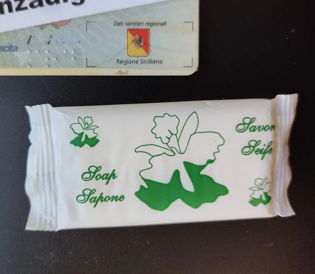 Saponetta IRIS VERDE Hotel Mignon Pubblicitaria Collezione Privata