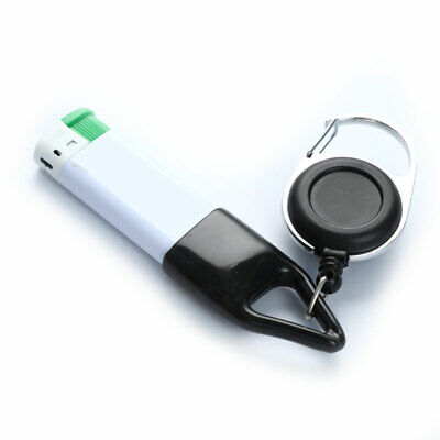 Silicone Sticker Lighter Leash Safe Stash Clip Retractable Keychain Holder C.$6