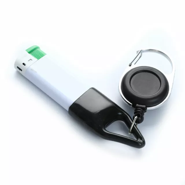 Silicone Sticker Lighter Leash Safe Stash Clip Retractable Keychain Holder Co*UL