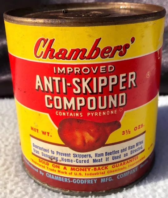 Vintage 1940's Chambers' Anti Skipper Compound - Country Store Product - FULL