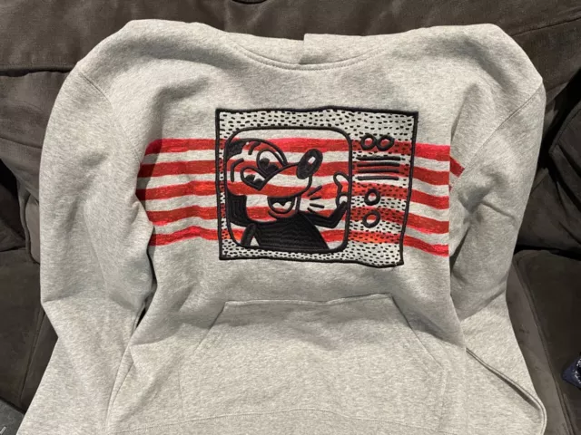 Coach Disney Mickey Mouse X Keith Haring hoodie Grey C6369 Size Large RARE ONE