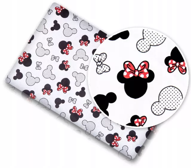 120x60cm Fitted Sheet 100% Cotton for Baby Cot Minnie Mouse