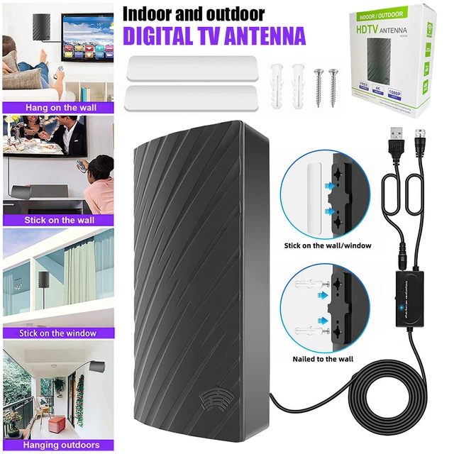 5600 Miles Digital TV Antenna HDTV Amplified 4K 1080P Waterproof Indoor Outdoor
