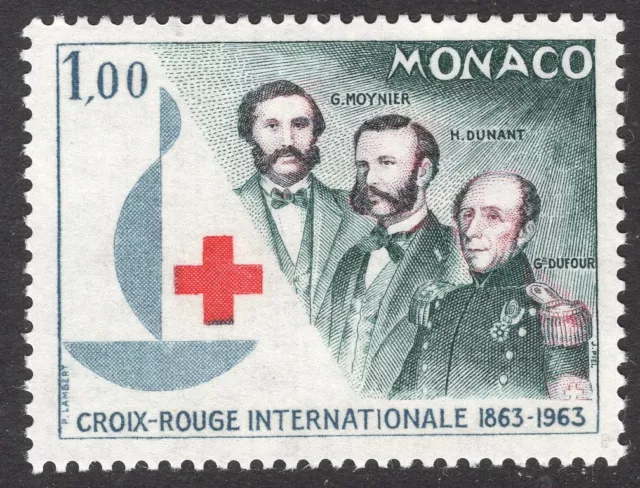 Monaco #YT608 MNH 1963 Red Cross Crescent Dufour Dunant Moynier [537]