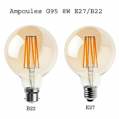 Ampoules Mode R?tro G95 8W LED Vintage Lampes E27 ? vis de base B22 Ba?onnette